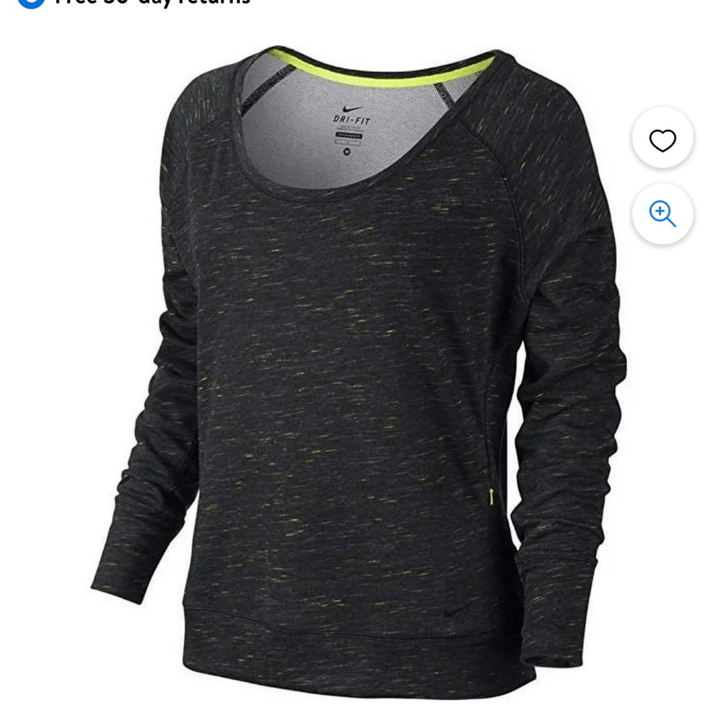 Nike dri-fit scoop neck French terry pullover fleece sweatshirt medium